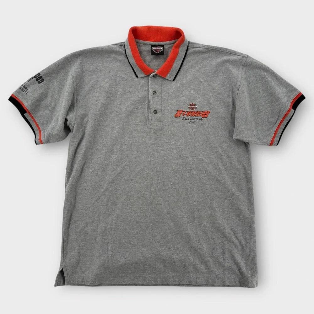 Vintage Harley Davidson Polo Shirt Mens Large Sturgis Black Hills Rally‎ 2006